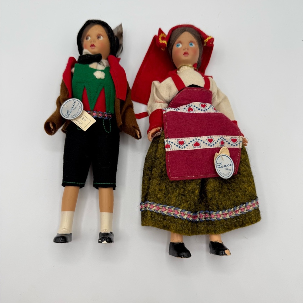 Lot Of 2 Vintage Lenci Torino Made In Italy Dolls NWT Rosa And Merano